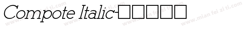 Compote Italic字体转换